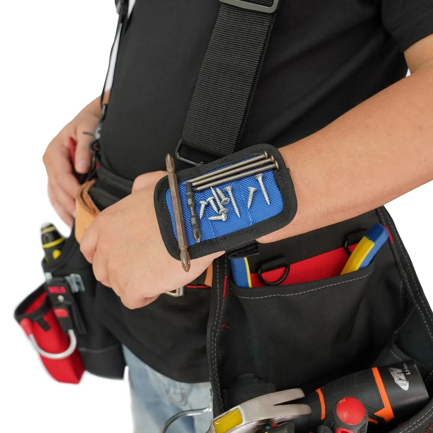 Cinta Suspensora com Munhequeira Magnética – Conforto, Suporte e Praticidade para Profissionais de Verdade!