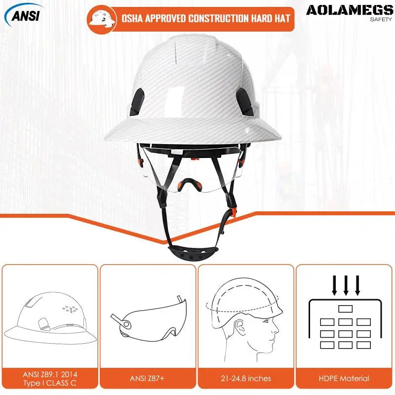 Capacete de Segurança com Aba Total – Proteção Completa para Quem Enfrenta Qualquer Clima