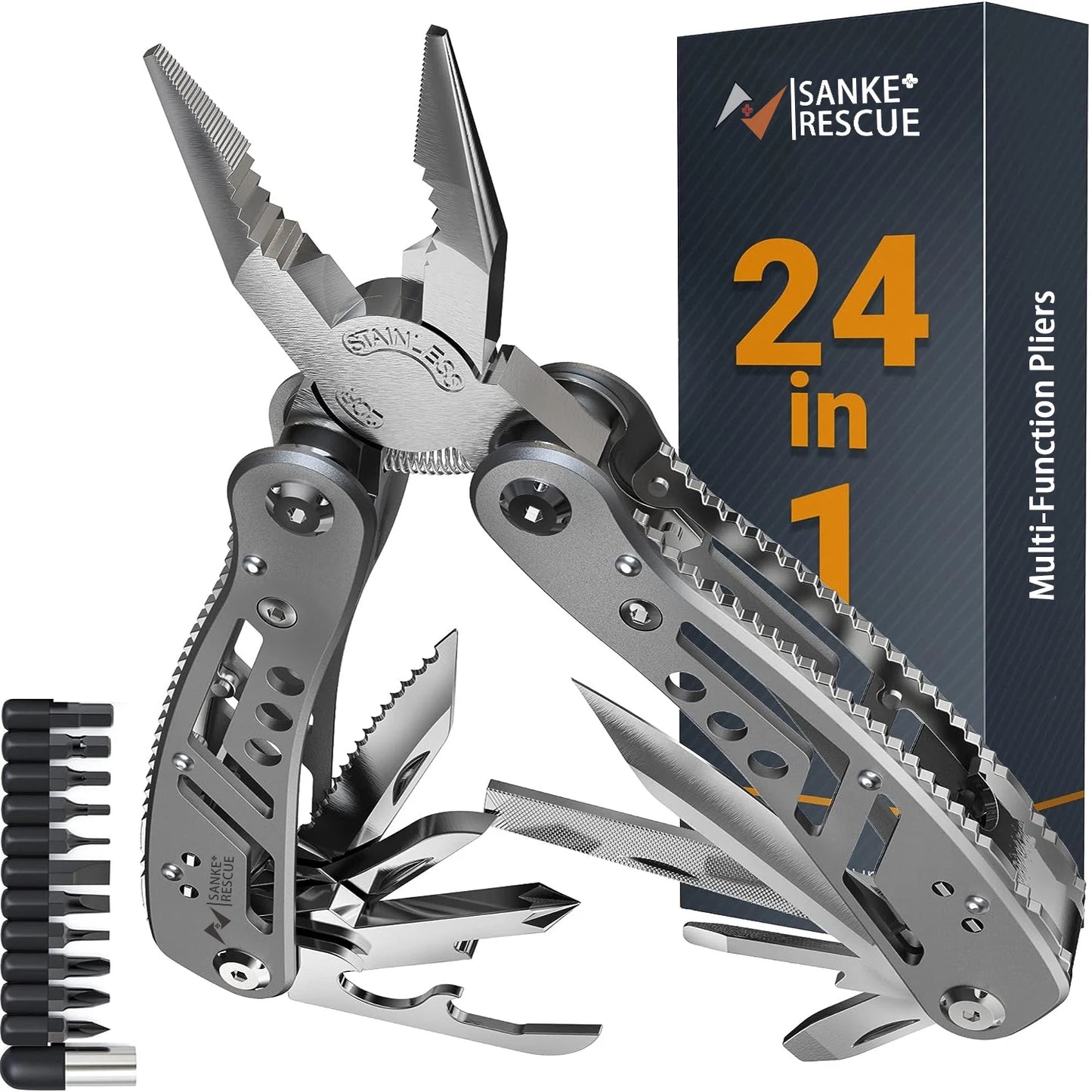 24 in 1 Multifunctional Universal Diagonal Pliers Hardware Wire Cutters Professional Anti Slip Durable Repair Tools