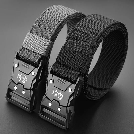 Cinto Tático com Fivela Automática – Resistente, Ajustável e Ideal para Aventuras ao Ar Livre