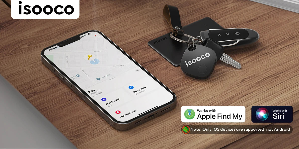 Mini Rastreador Inteligente iSOCO — Localize Seus Itens com Precisão e Segurança!