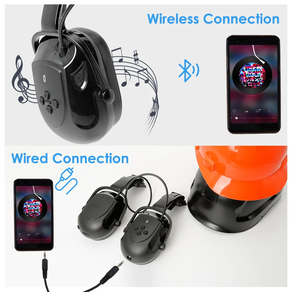 Protetor Auricular com Fone de Ouvido Bluetooth Aolamegs — Proteção e Música em Um Só Produto!