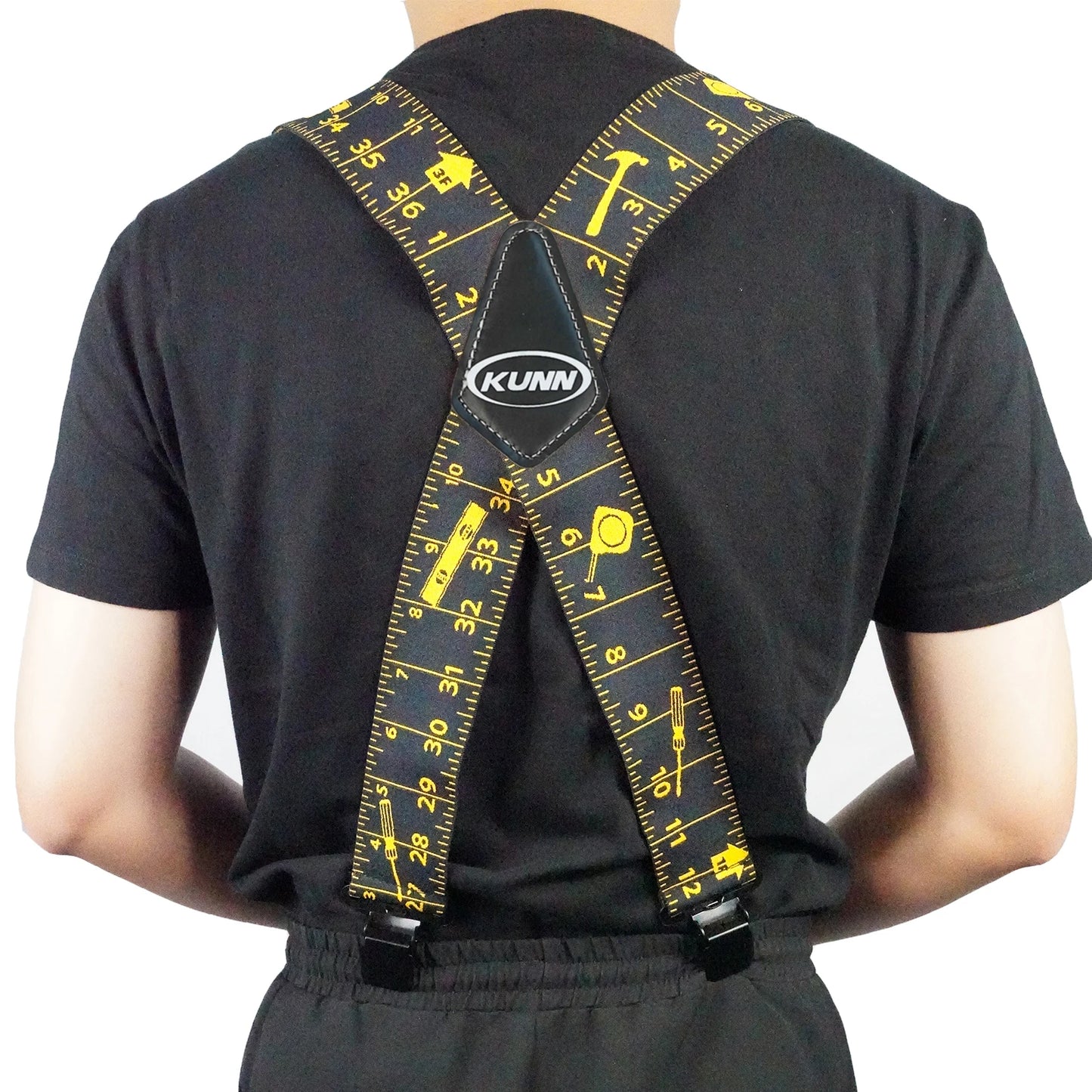 Suspensório Masculino Estampado com Régua – KUNN | Estilo, Conforto e Resistência para o Dia a Dia ou Trabalho