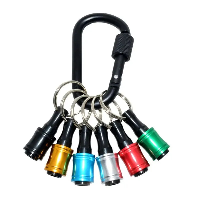 Chaveiro Porta-Bits 1/4" (Kit com 6 unidades) – Troca Rápida e Segurança no Alto!