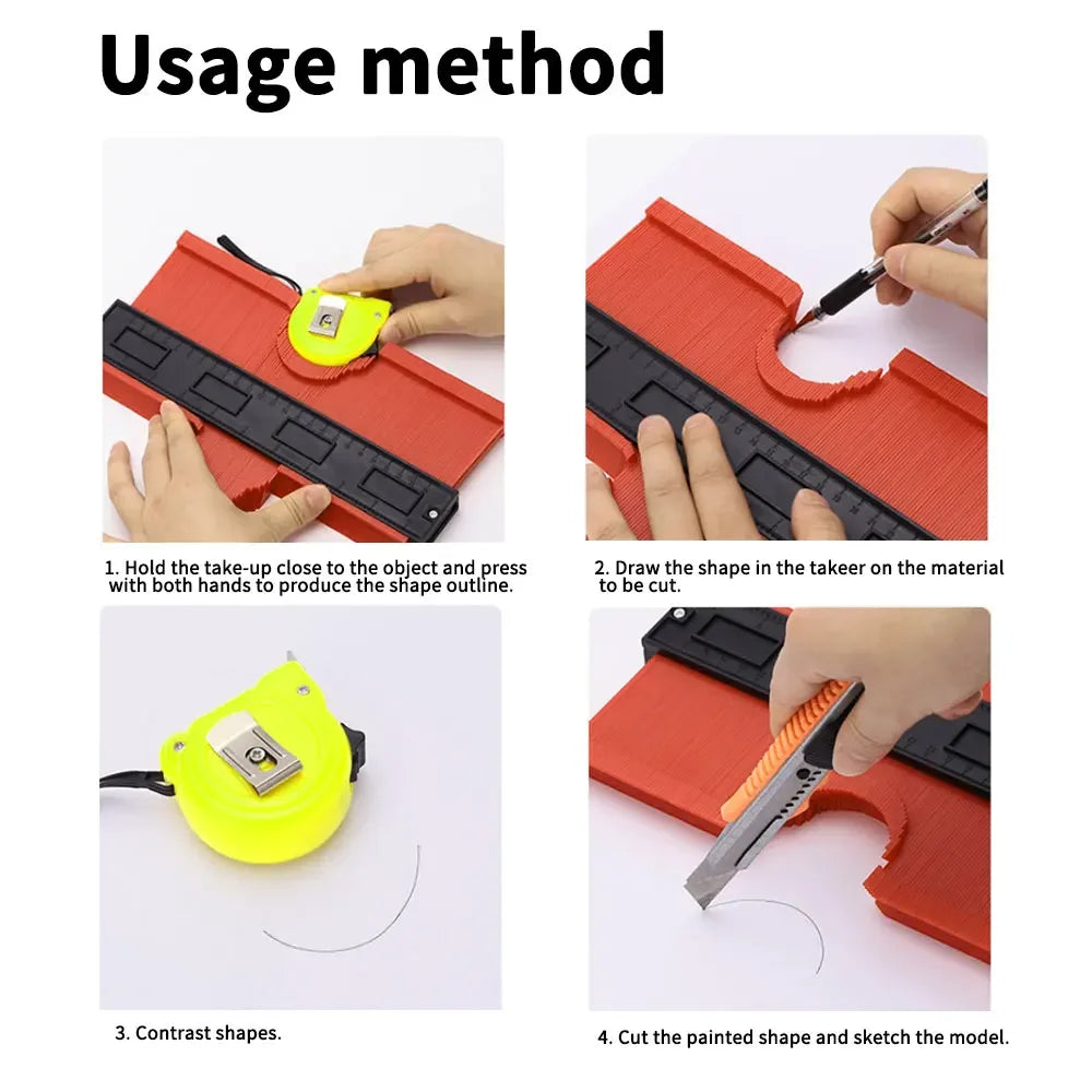 Profile Duplication Gauge Shape Gauge Duplicator Plastic Contour Copy Duplicator Magic Measuring Tool For Woodworking Tool
