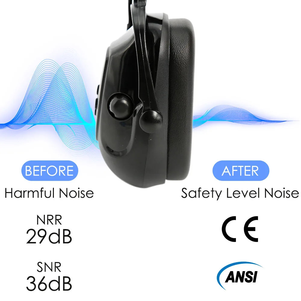 Protetor Auricular com Fone de Ouvido Bluetooth Aolamegs — Proteção e Música em Um Só Produto!