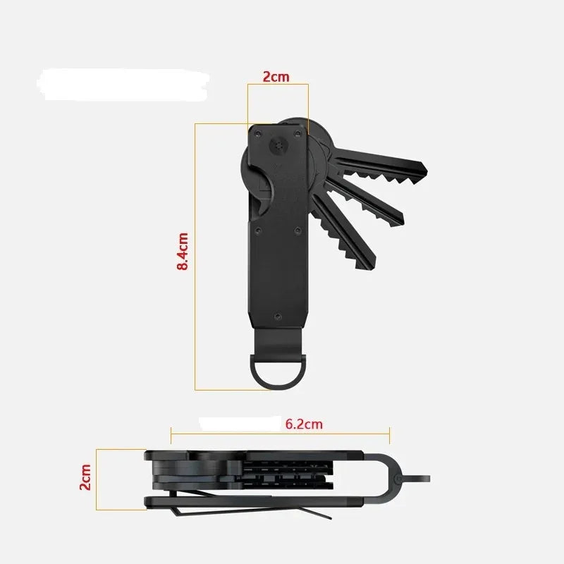 Porta-Chaves Compacto Minimalista – Organizador de 1 a 5 Chaves
