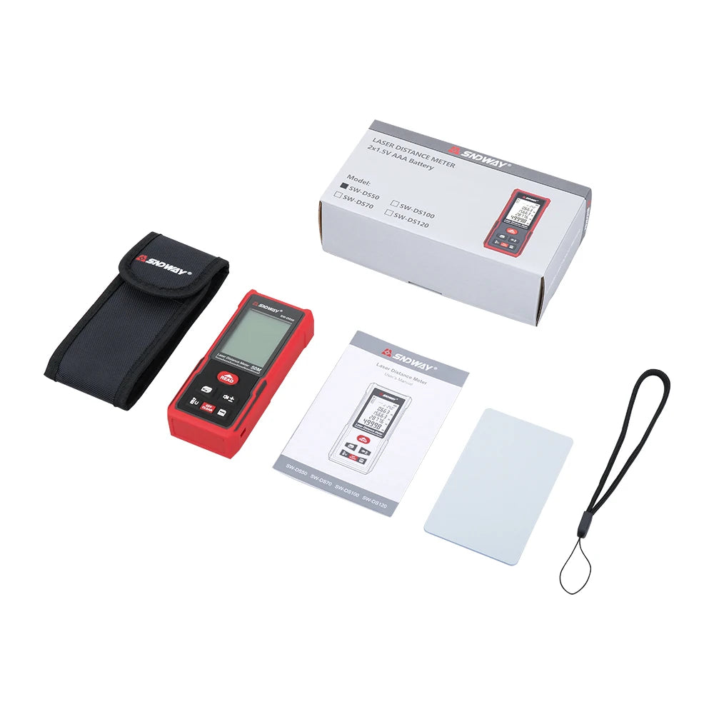 SNDWAY Laser Distance Meter 50m 70m 100m 120m Rangefinder Digital Range Finder Trena Roulette Ruler Distance Measuring Tape