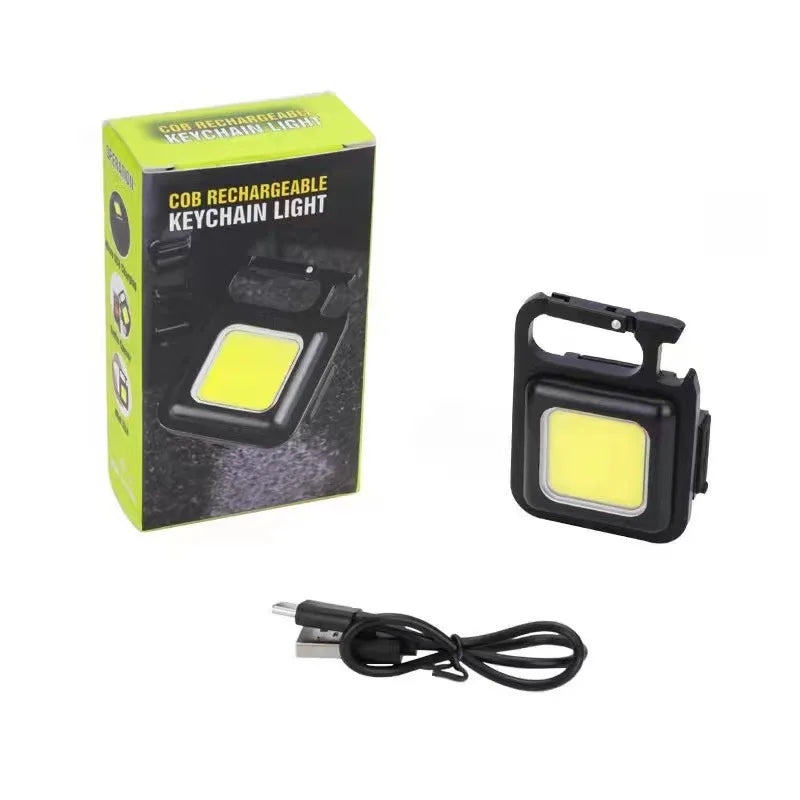 Super Bright Mini COB – Lanterna de Bolso Portátil com Ímã | 4 Modos de Iluminação, Recarregável via USB, Ideal para Camping, Trabalho e Emergências