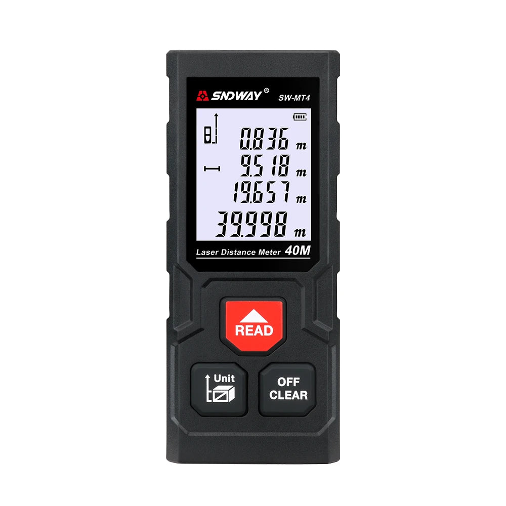 SNDWAY Laser Distance Meter 50m 70m 100m 120m Rangefinder Digital Range Finder Trena Roulette Ruler Distance Measuring Tape