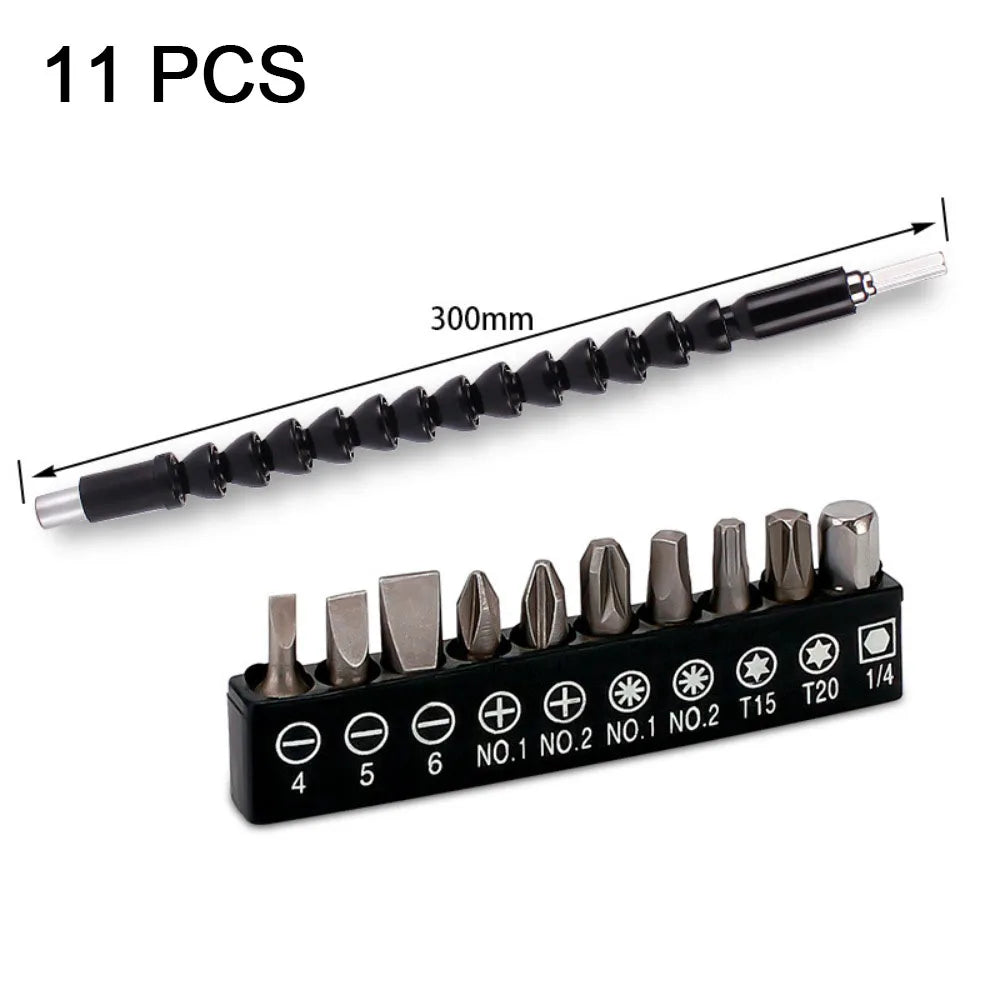 Kit Completo de Extensões e Adaptadores para Furadeira – Flexível, Rotativo e Multifuncional!