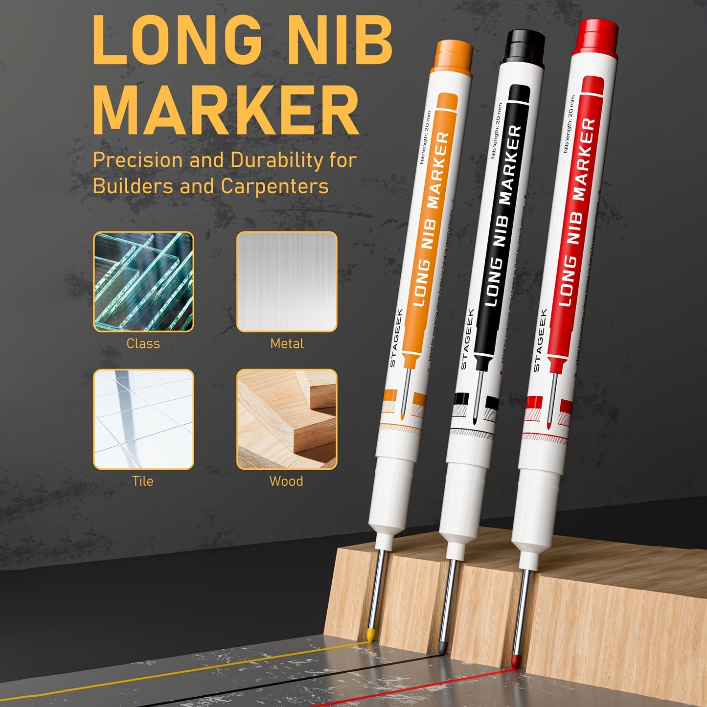 Kit Profissional de Lápis de Carpinteiro STGAEEK – Precisão, Resistência e Durabilidade em Cada Traço!