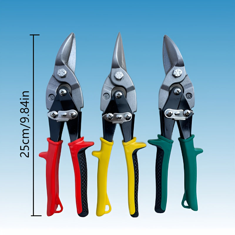 Conjunto de Tesouras de Ferro (1 ou 3 peças) – Aço Carbono Forjado, Acabamento Polido Vermelho, Amarelo e Verde