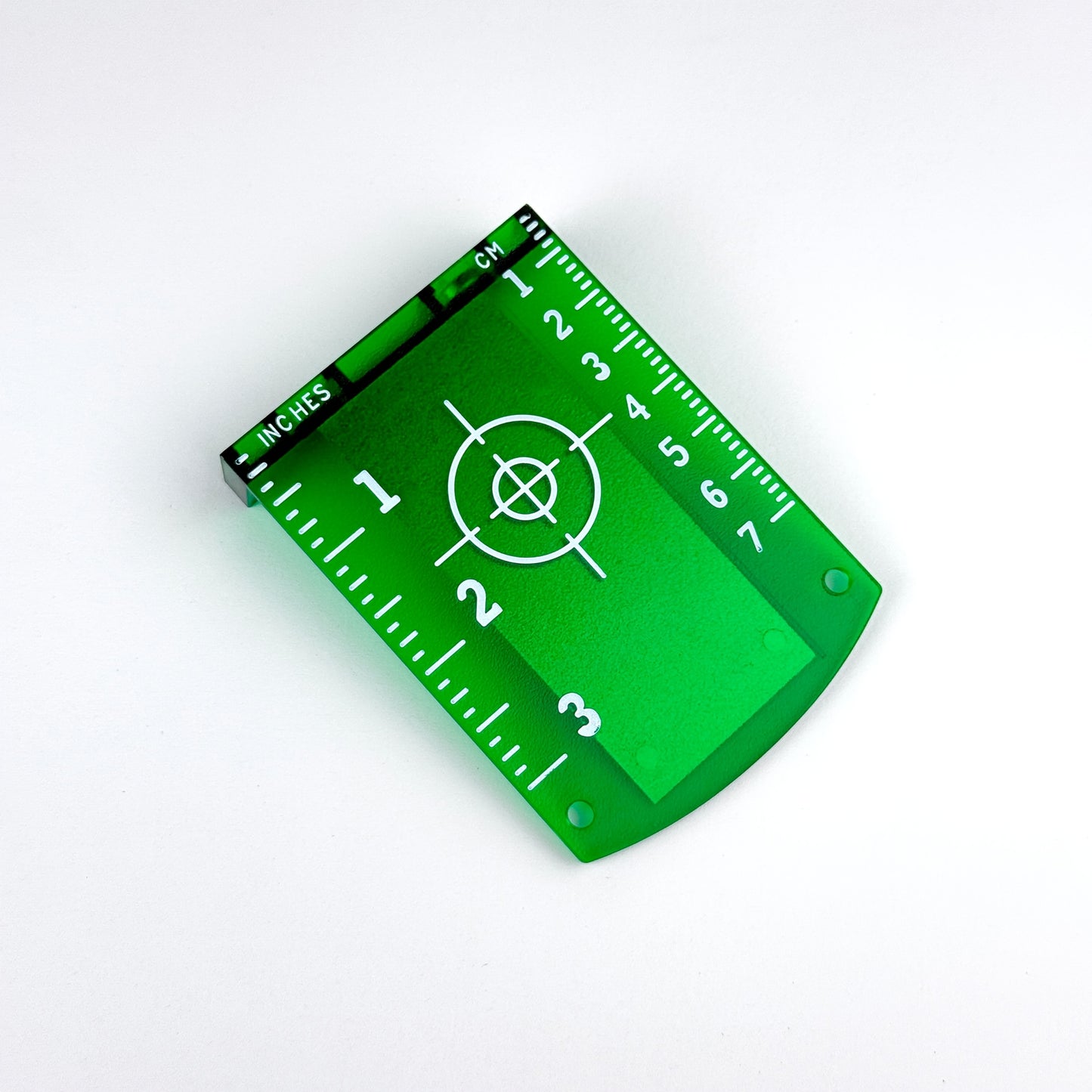 Laser Target | Laser Level Magnetic Target | Laser Level Accessories | Reflective Board with Green and Red Light | Top with Magnet, Adhesive to Metal Steel Surface | Centimeter and Inch Scale Markings | DIY Tool, Suitable for