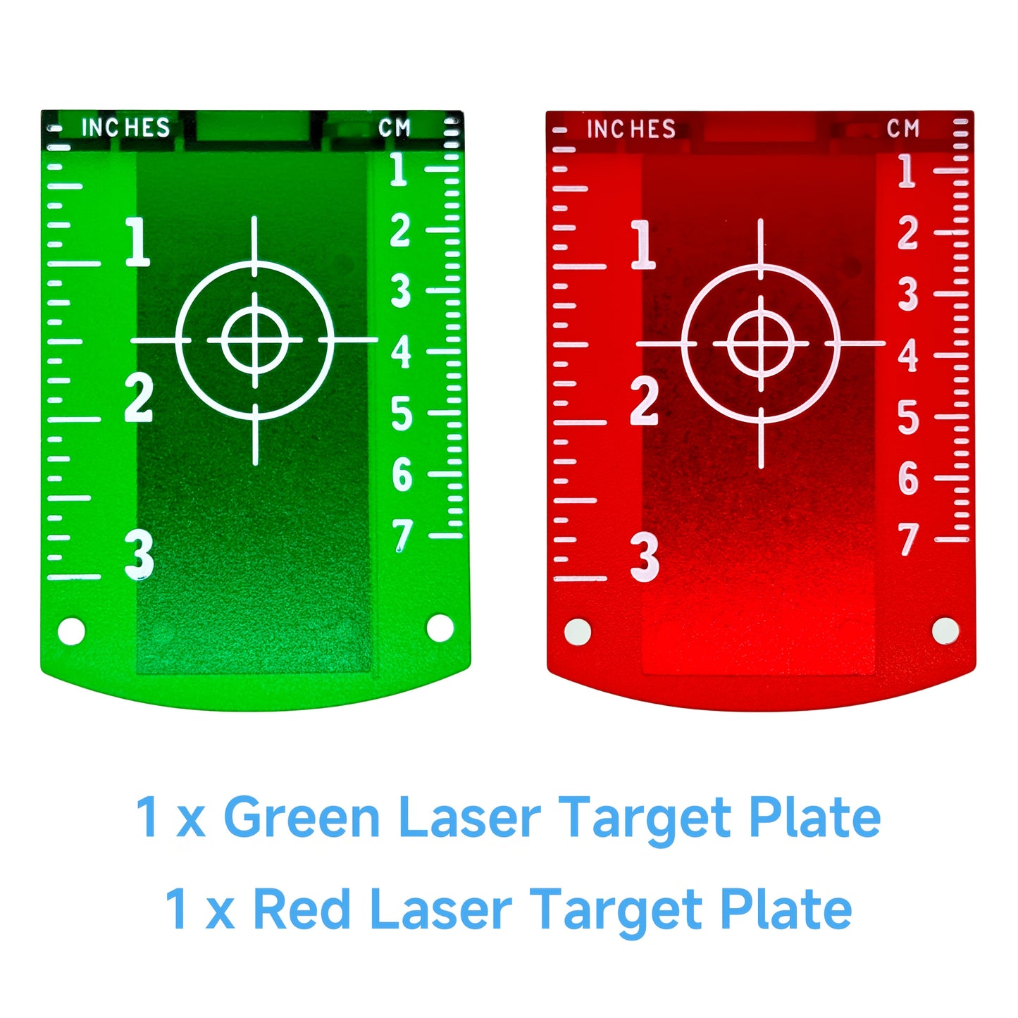 Laser Target | Laser Level Magnetic Target | Laser Level Accessories | Reflective Board with Green and Red Light | Top with Magnet, Adhesive to Metal Steel Surface | Centimeter and Inch Scale Markings | DIY Tool, Suitable for