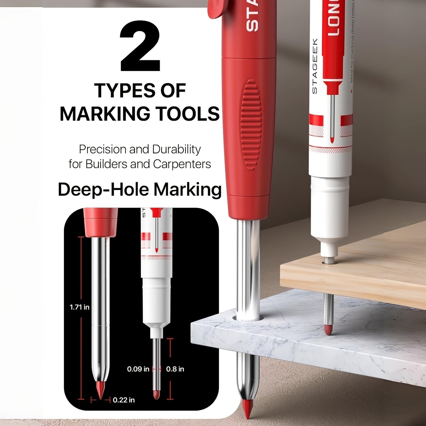 Kit Profissional de Lápis de Carpinteiro STGAEEK – Precisão, Resistência e Durabilidade em Cada Traço!