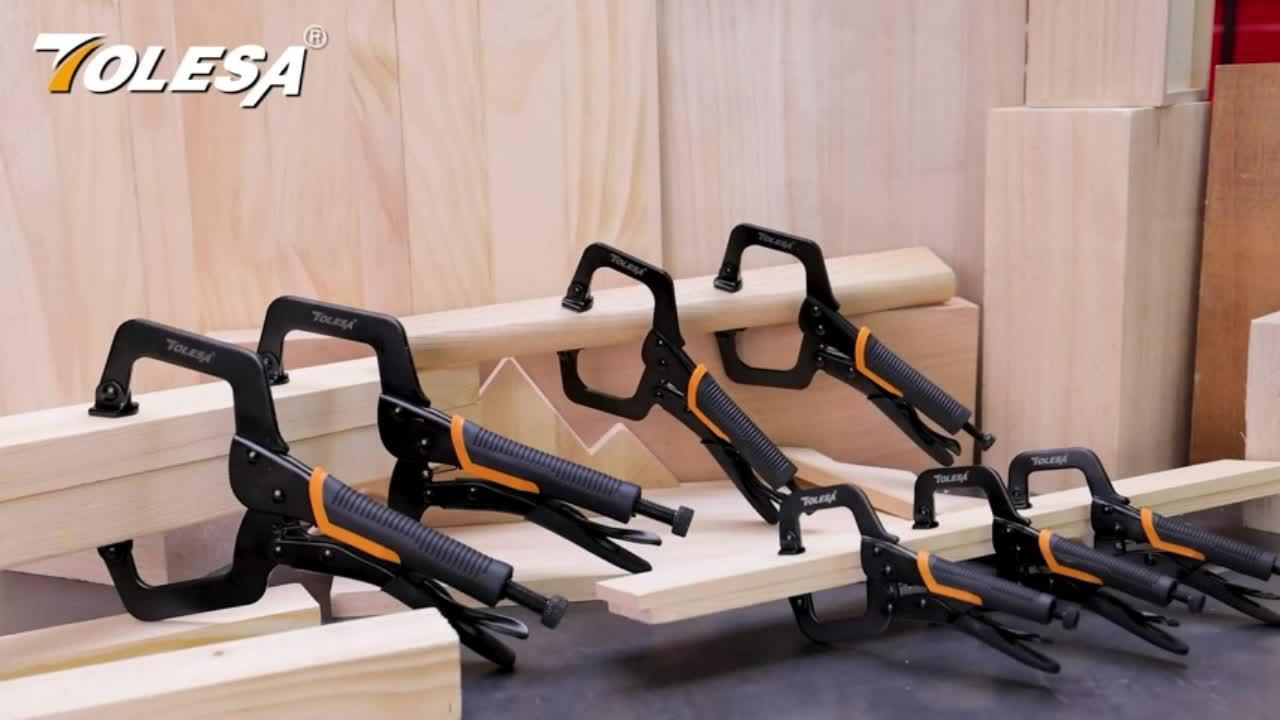 Kit com 3 Sargentos TOLESA 6" – Fixação Forte, Rápida e Segura para Madeira, Solda e Oficina